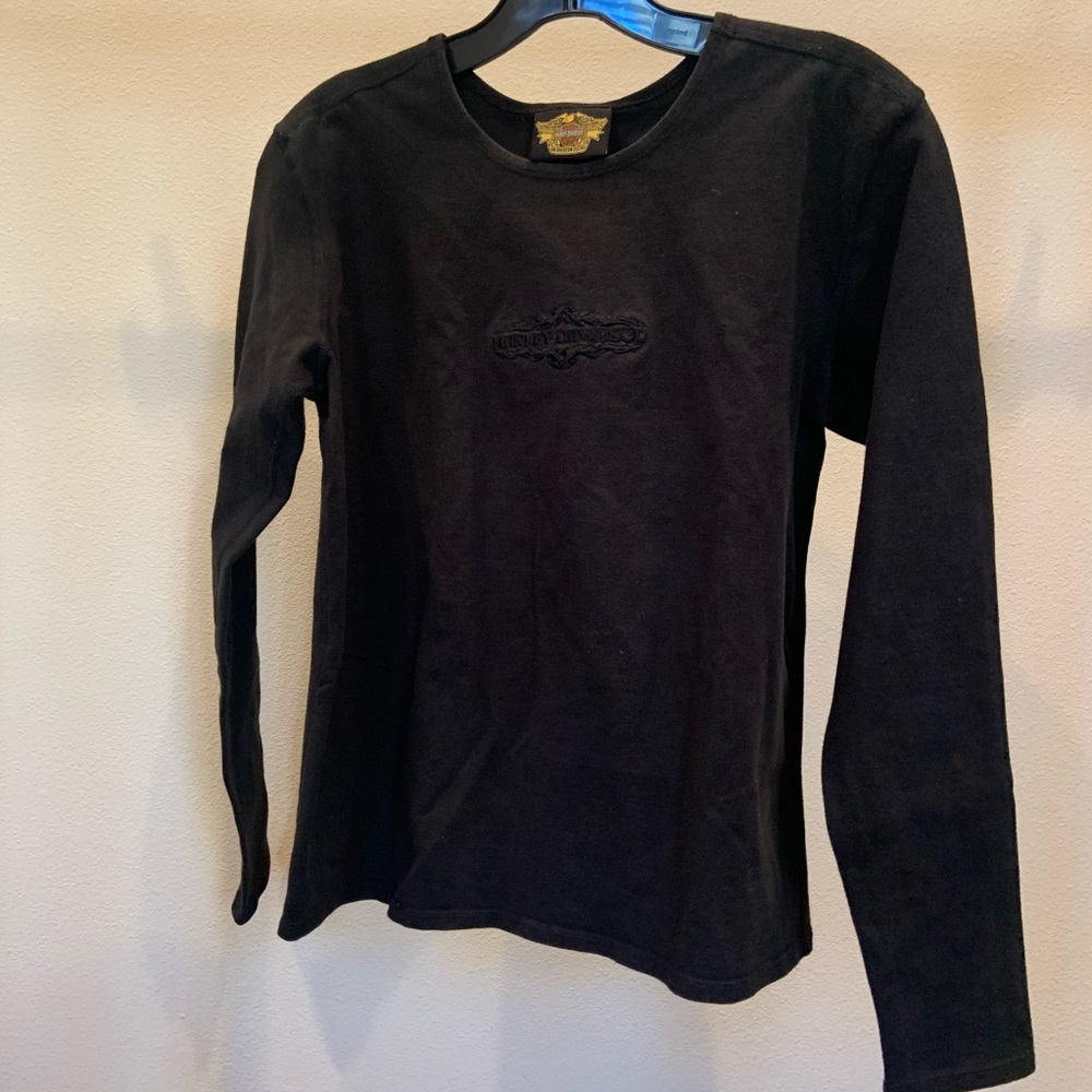 Vintage Harley-Davidson Black Long Sleeve Logo Tee